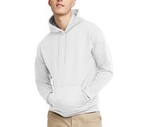 Hanes Herren EcoSmart Hoodie Midweight Fleece Pullover Hooded Sweatshirt Kapuzenpullover, Weiß, Medium