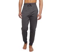 Hanes Herren EcoSmart Jogger Sweatpants, Mittelschwere Fleece-Loungehose, 77,5 cm Trainingshose, Dunkelgrau meliert, Groß