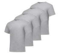 Hanes Herren Essentials Kurzarm-T-Shirt Vorteilspack, Leichter Stahl, 4 Stück, Mittel