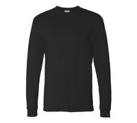 Hanes Herren Essentials Long-Sleeve T-Shirt Pack, Crewneck Cotton Tees for Men, 2-Pack Hemd, Schwarz, 3X-Groß