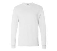 Hanes Herren Essentials Long-Sleeve T-Shirt Pack, Crewneck Cotton Tees for Men, 2-Pack Hemd, Weiß, Klein