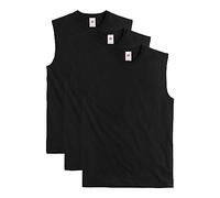 Hanes Herren Essentials Midweight T Pack, Cotton Muscle Tank Shirts, 3er-Pack, Schwarz, Klein