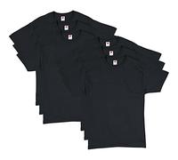 Hanes Herren Essentials T-Shirt Pack Crewneck Baumwolle T-Shirts für Herren, Schwarz - 6er-Pack, XX-Large