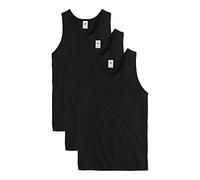 Hanes Herren Tanktops Essentials Top Pack – mittelschwere Baumwolle – 3er-Pack Schwarz Mittel