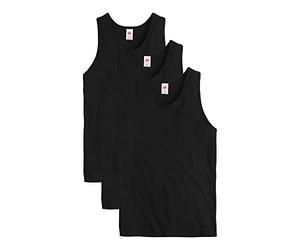 Hanes Herren Essentials Top Pack, mittelschwere Baumwoll-Tanks, rmellose Hemden, 3er-Pack, Schwarz, 3X-Gro