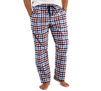 Hanes Herren Gewebte Pyjamahose Pyjamaunterteil, Rot/Blau kariert, XX-Large
