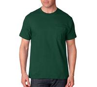 Hanes Herren Heavyweight Pocket T-Shirt, Beefy-T Full-Cut Cotton Pocket Tee für Männer, Crewneck T-Shirt für Männer, 1er oder 2er Pack, Deep Forest - 1er-Pack, L