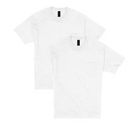 Hanes Herren Heavyweight Pocket T-Shirt, Beefy-T Full-Cut Cotton Pocket Tee für Männer, Crewneck T-Shirt für Männer, 1er oder 2er Pack, Weiß - 2 Stück, 3X-Groß