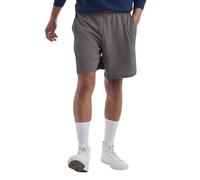 Hanes Herren Jersey Cotton with Pocket Shorts, Dunkelgrau meliert, Mittel