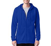Hanes Herren-Kapuzenpullover mit Reißverschluss aus schwerem Fleece – Blau – Medium
