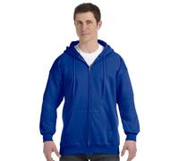 Hanes Herren-Kapuzenpullover aus schwerem Fleece mit Reißverschluss - Blau - Medium