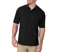 Hanes Herren Piqué-Poloshirt X-Temp W/FreshIQ – kurzärmelig, 3 Knöpfe – Schwarz – 3X-Groß