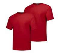 Hanes Herren Kurzarm Beefy-T (2 Stück), dunkelrot, X-Large Hoch