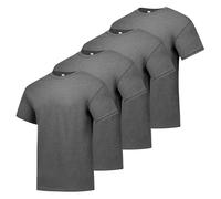 Hanes Herren Short Sleeve, Essentials Crewneck Cotton T-Shirt, 4 Or 6 Pack Hemd, Charcoal Heather - 4er-Pack, 3X-Groß