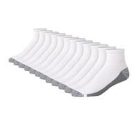 Hanes Herren Max Cushioned Ankle Multipacks Socken, Weiß, 12 Stück, 37.5-46 EU (12er Pack)