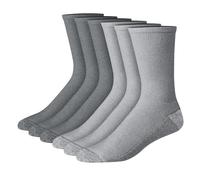 Hanes Herren Max Cushioned Crew, Moisture-Wicking with Odor Control, Multi-Pack Socken, Grau/Anthrazit, 6 Stück, 37.5-46 EU (6er