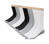 Hanes Socken Max Cushioned Crew – feuchtigkeitsableitend, geruchsneutral – 12er, 37.5–46 EU