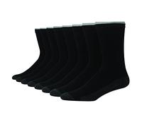Hanes Herren Max Gepolsterte, Feuchtigkeitsableitend, Multipack Ultimate 8er-Pack Ultra Cushion FreshIQ Geruchskontrolle mit Wicking Crew Socken, Fußunterteil in Schwarz/Grau, 8 Stück, 37.5-46 EU