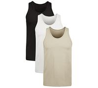 Hanes Herren Originals Stretch-Baumwoll-tankpack, Feuchtigkeitsableitende Tank-Tops, Ohne Etikett, 3er-Pack Unterhemd, Weiß/Hellbraun/Schwarz, XL