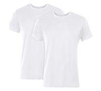 Hanes Herren Originals Supersoft T-Shirt Viskose aus Bambus Unterhemd 2er-Pack, Weiß - 2 Stück, L