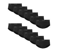 Hanes Herren Pack, Cotton Briefs, Moisture-Wicking Underwear for Men, 12-Pack Slip, Schwarz, 12 Stück, Large (12er