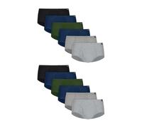 Hanes Herren Pack, Mid-Rise Cotton Briefs, Moisture-Wicking Underwear for Men, 12-Pack Slip, Schwarz, Medium (12er