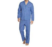 Hanes Herren Gewebtes Pyjama-Set Gewebe Pyjamaset, Mittelblau, einfarbig, XXXL (2er Pack)