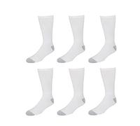 Hanes Herren 's Big & Tall Kissen Crew Socken - Bestseller., 144/6, weiß, 144/6