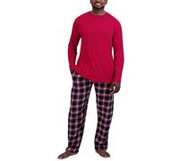 Hanes Herren-Schlaf-Set aus Jersey und Flanell, Rio Red Top, XX-Large