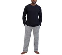 Hanes Herren-Schlaf-Set aus Jersey und Flanell, schwarz / grau, XX-Large