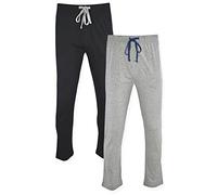 Hanes Herren-Schlaf-Set, Schwarz/Active Grey, Large