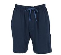 Hanes Herren-Schlafshorts, Jersey, Baumwolle, Knopf, Flattern, Schlafanzug Gr. Large, navy