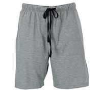 Hanes Herren-Schlafshorts, Jersey, Baumwolle, Knopf, Flattern, Schlafanzug Gr. Small, grau