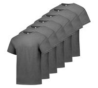 Hanes Herren T-Shirt-Set Kurzarm Rundhalsausschnitt Baumwolle Charcoal Heather 6er-Pack 3X-Groß