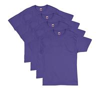 Hanes Herren Short Sleeve, Essentials Crewneck Cotton T-Shirt, 4 Or 6 Pack Hemd, Violett, 4er-Pack, XL
