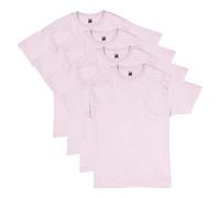 Hanes Herren Short Sleeve Pack, Essentials Crewneck Cotton T-Shirt, 4 Or 6 Pack Hemd, Blassrosa, 4 Stück, Mittel (4er