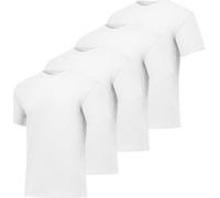 Hanes Herren T-Shirt Essentials Rundhalsausschnitt Baumwolle Kurzarm Weiß – 4er Pack, Gr. 4X-Groß