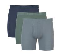 Hanes Herren Originals Supersoft Boxer Briefs, Viscose from Bamboo Underwear for Men, 3-Pack Retroshorts, Blau/Grau/Grün, Medium (3er Pack)
