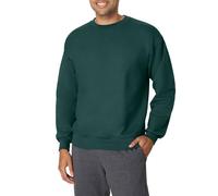 Hanes Herren-Sweatshirt aus Baumwolle, schwer, Rundhalsausschnitt, Grün - Deep Forest, Large