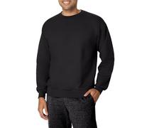 Hanes Herren-Sweatshirt – schwerer Baumwollstoff, Rundhalsausschnitt – Schwarz – Medium