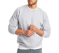 Hanes Herren Sweatshirt EcoSmart Fleece Rundhals Sweatshirt Baumwollmischung Fleece Sweatshirt Plüsch Fleece Pullover Sweatshirt, Leichter Stahl, 4X-Groß
