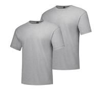 Hanes Herren T-Shirt Beefy Größe Tall Short Sleeve (2 Stück) - Grau - Large Hoch