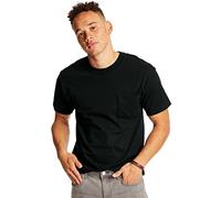 Hanes Herren-T-Shirt, kurzärmelig, Vorteilspack (erhältlich in 1 oder 2 Stück), Schwarz, XL