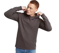 Hanes Herren Originals Kapuzen-Langarm-T-Shirt für Herren, Herren-T-Shirt, Hoodie, Vintage-gewaschen, Baumwoll-T-Shirt, New Railroad Grau, 3X-Groß