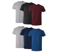 Hanes Herren ComfortSoft Tagless Pocket T-Shirts 6er Pack Unterwäsche, Sortiert, Klein