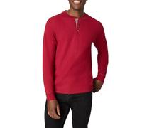 Hanes Herren T-Shirts, BeefyT Henley Shirts, Herren Baumwolle Langarmshirts, Gebrannter Ziegel, XL