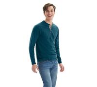 Hanes Herren T-Shirts, BeefyT Henley Shirts, Herren Baumwolle Langarmshirts, L