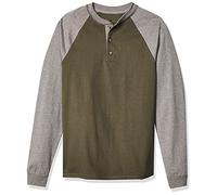 Hanes Herren T-Shirts, BeefyT Henley Shirts, Herren Baumwolle Langarmshirts, XX-Large