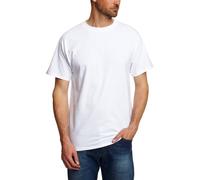 Hanes Herren T-Shirts USA Beefy-T Schlichte Ausführung, Crew - Weiß - Weiß - Größe L (Herstellergröße: Large)