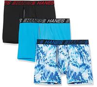 Hanes Herren X-Temp Total Support Pouch Boxer Brief, Anti-Chafing, Moisture-Wicking Underwear, Multi-Pack Badehose, Trunks - Sortiert, Large (3er